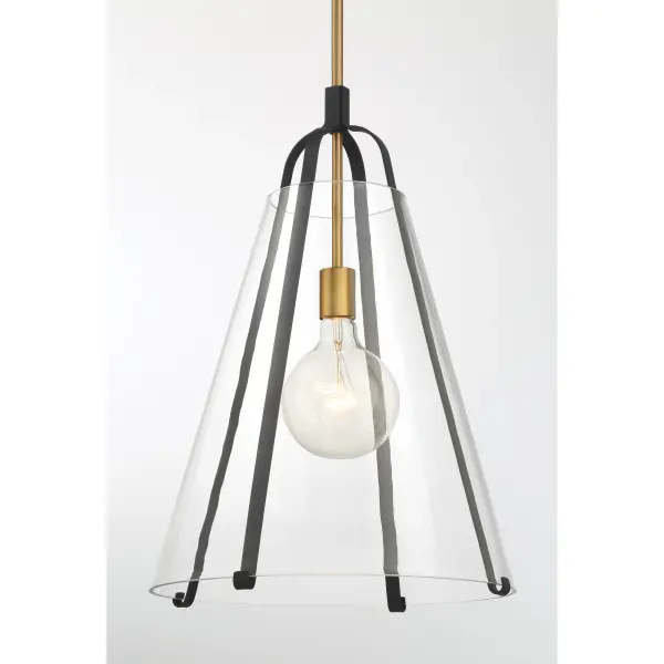 Paxos 15.5" 1-Light Pendant in Legacy Brass - Image 4