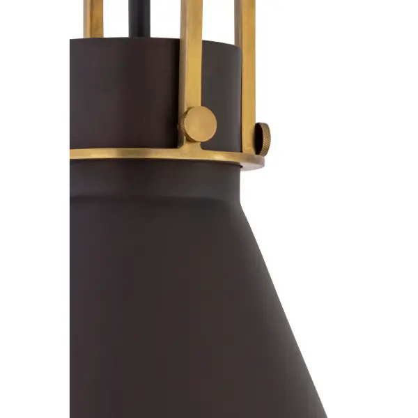 Fenric 13.75" 1-Light Pendant in Dark Bronze and Legacy Brass - Image 6