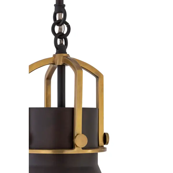 Fenric 13.75" 1-Light Pendant in Dark Bronze and Legacy Brass - Image 7