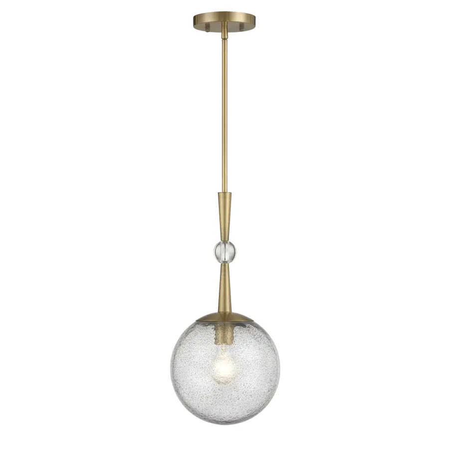 Populuxe 19" Mini Pendant with Volcanic Glass - Image 1