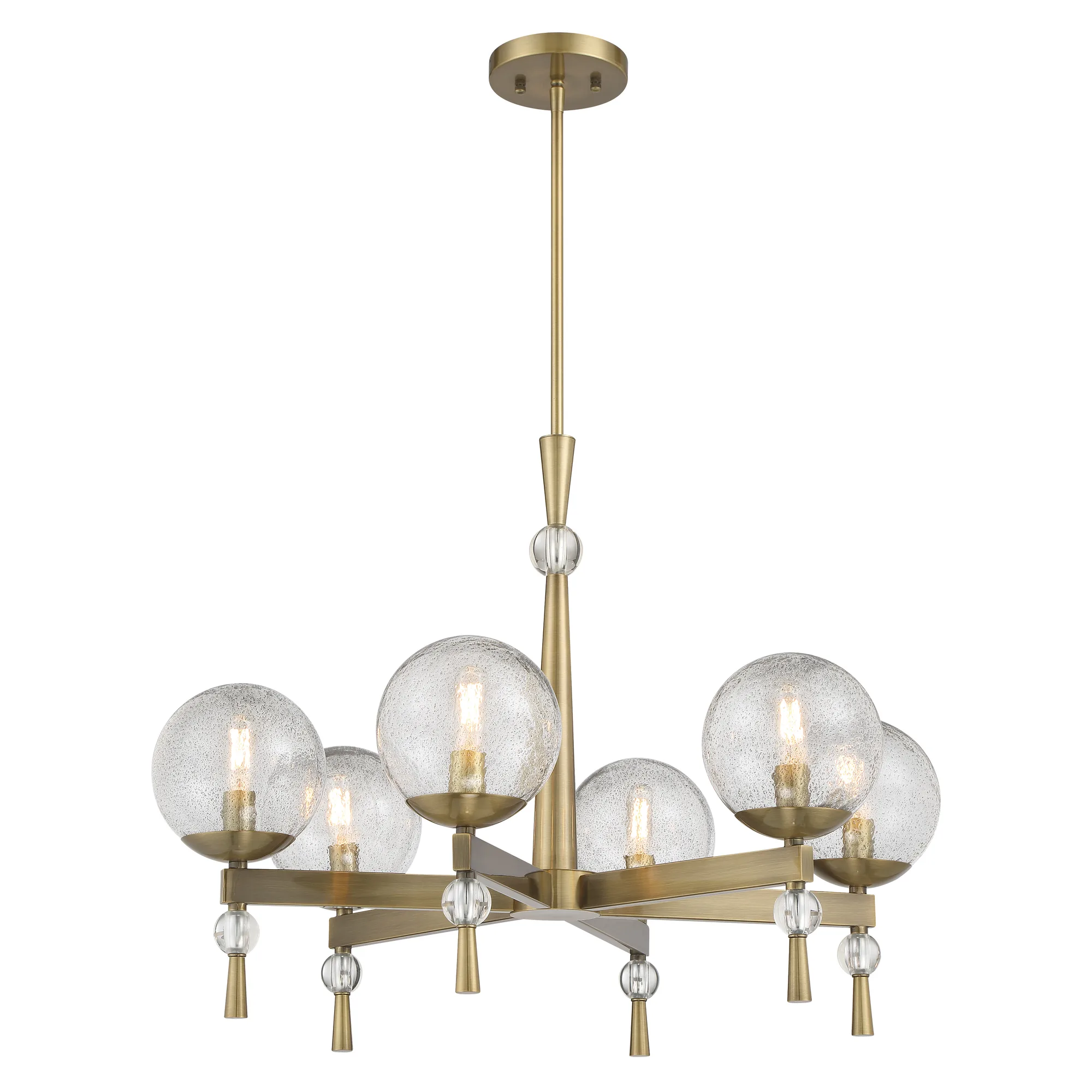 Populuxe 6-Light Chandelier in Oxidized Aged Brass