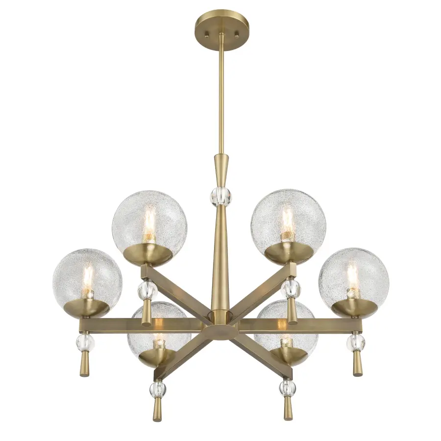 Populuxe 6-Light Chandelier in Oxidized Aged Brass - Image 3
