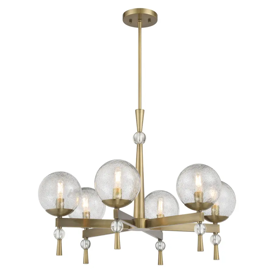 Populuxe 6-Light Chandelier in Oxidized Aged Brass - Image 4