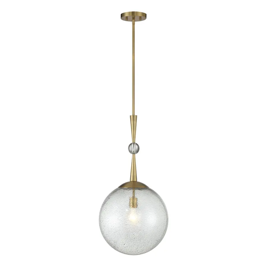 Populuxe 27.5" Clear Volcanic Glass Pendant - Image 1