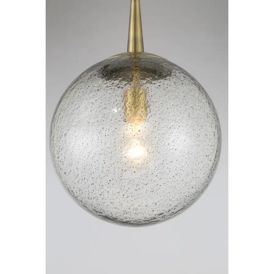 Populuxe 27.5" Clear Volcanic Glass Pendant - Image 2