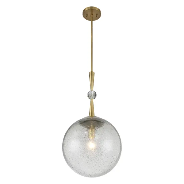 Populuxe 27.5" Clear Volcanic Glass Pendant - Image 3