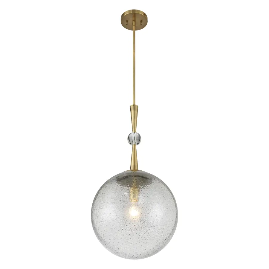 Populuxe 27.5" Clear Volcanic Glass Pendant - Image 3