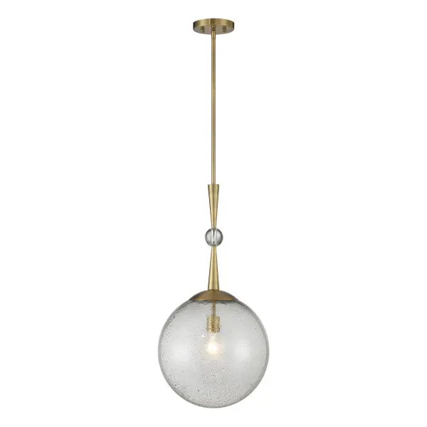 Populuxe 27.5" Clear Volcanic Glass Pendant - Image 5