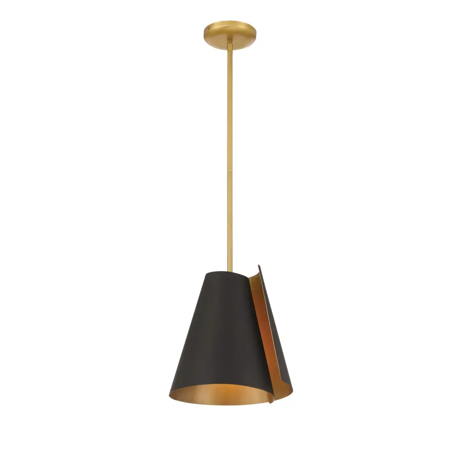 Compact Transitional Pendant with Mixed Metal Finish - Image 3