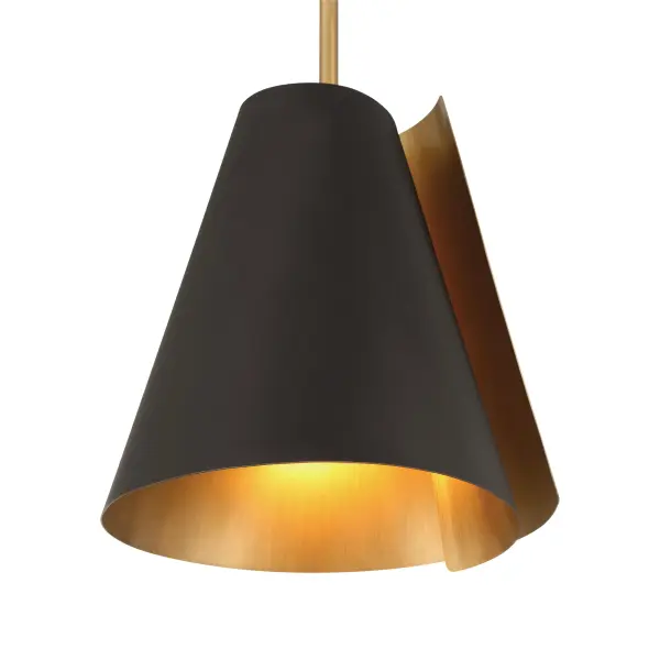 Compact Transitional Pendant with Mixed Metal Finish - Image 4