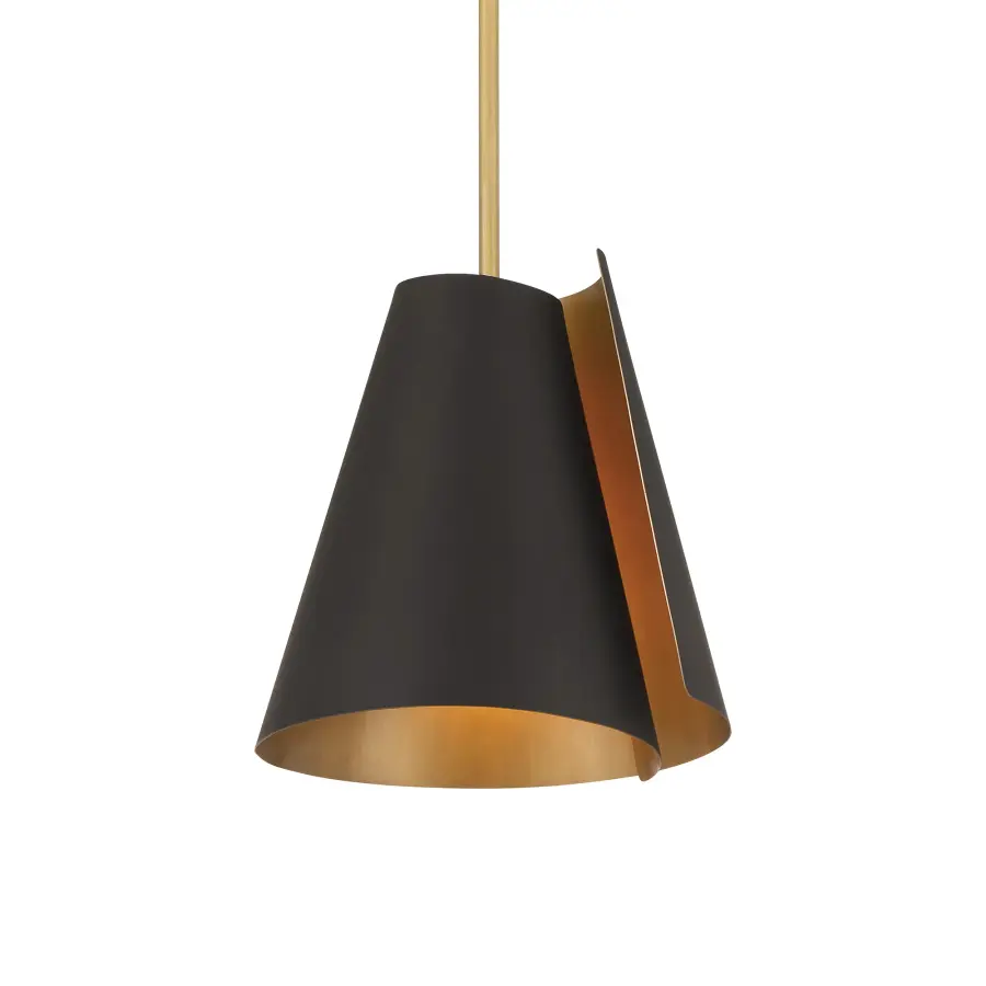 Compact Transitional Pendant with Mixed Metal Finish - Image 5
