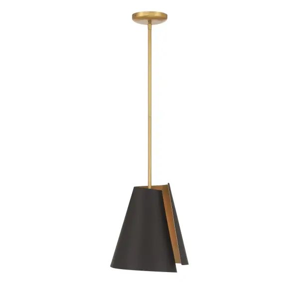 Compact Transitional Pendant with Mixed Metal Finish - Image 6