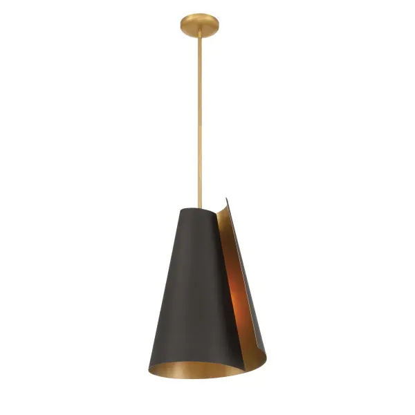 Compact Transitional Pendant with Mixed Metal Finish - Image 4