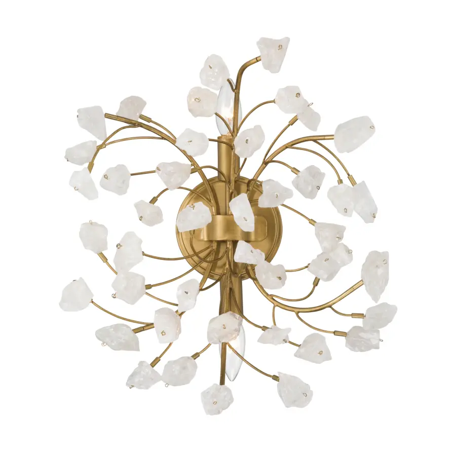 Ramus 2-Light Wall Sconce with Crystalline Quartz - Image 9