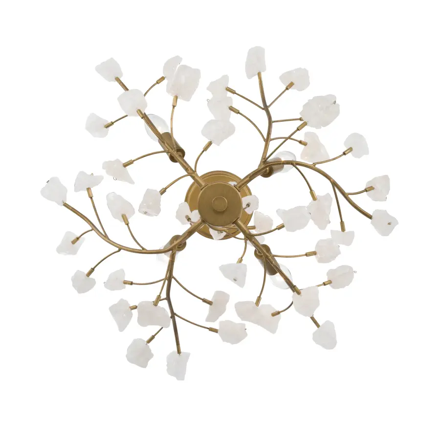 Ramus 22" 4-Light Semi-Flush Mount in Legacy Brass - Image 6
