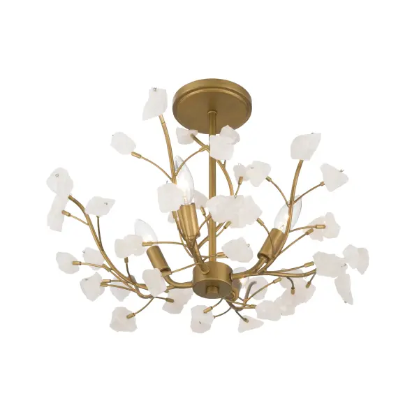 Ramus 22" 4-Light Semi-Flush Mount in Legacy Brass - Image 7