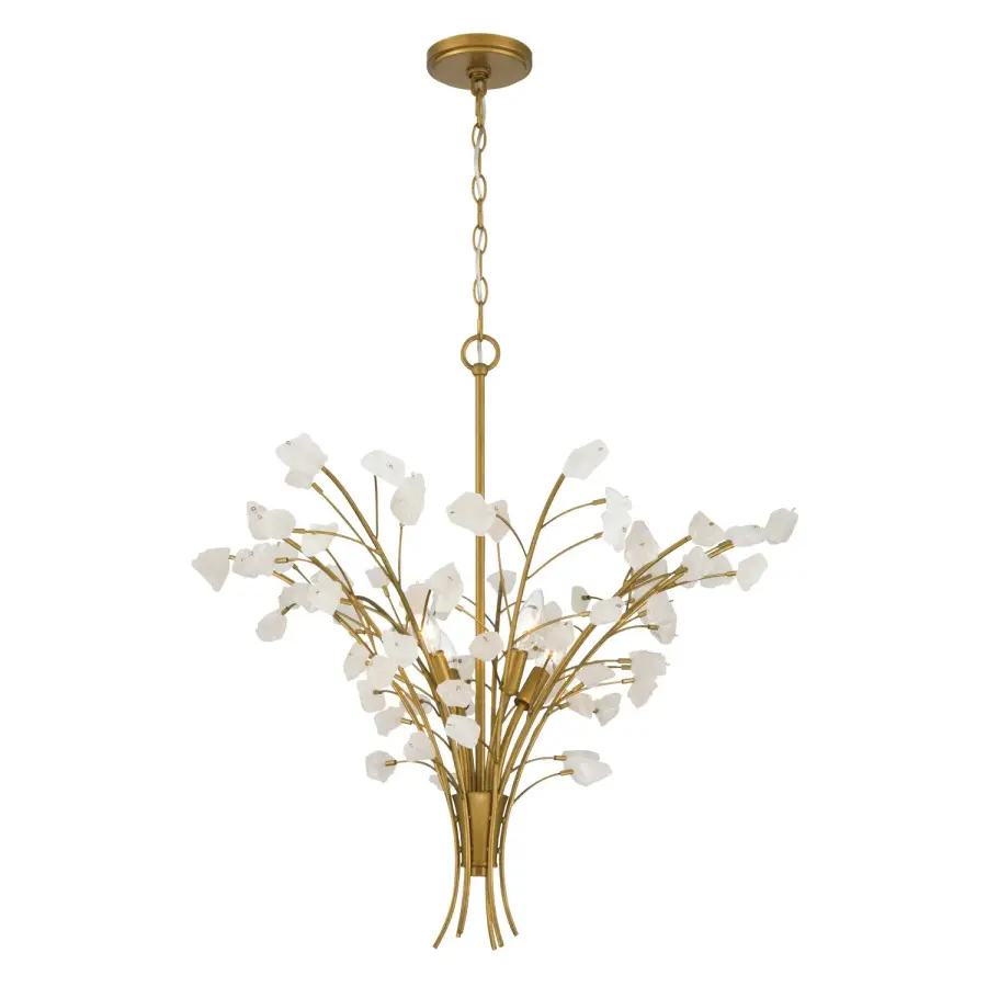 Ramus 30.5" 4-Light Chandelier in Legacy Brass - Image 1