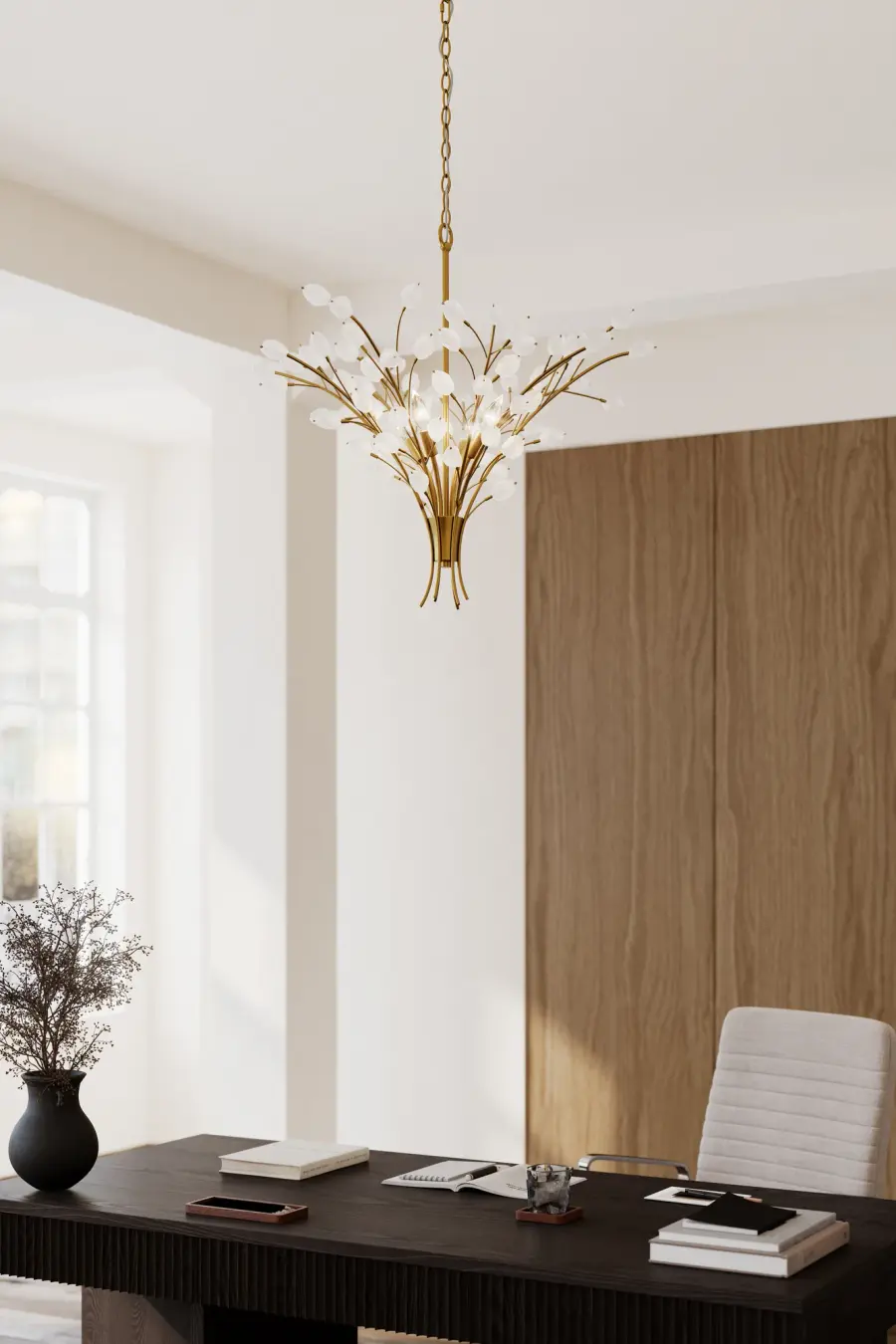 Ramus 30.5" 4-Light Chandelier in Legacy Brass - Image 2