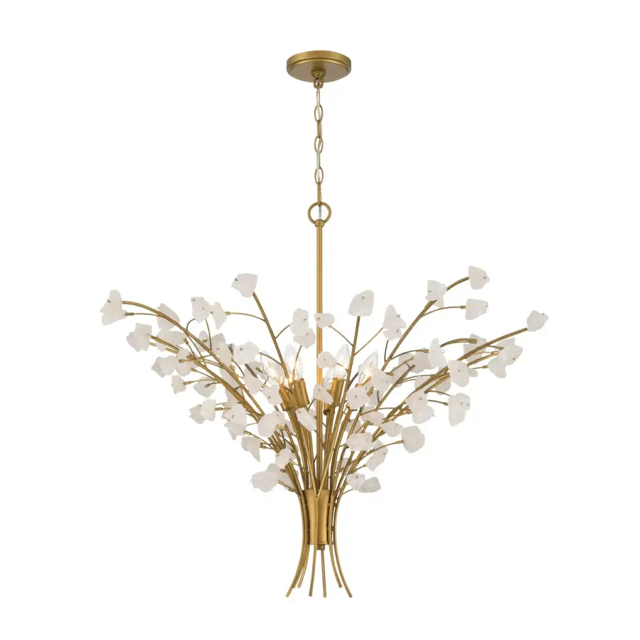 Ramus 36" 6-Light Chandelier in Legacy Brass - Image 1