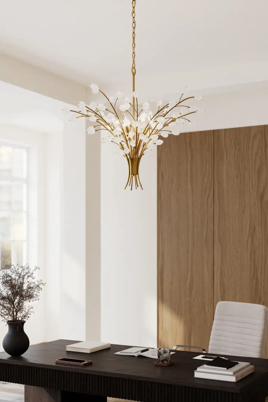 Ramus 36" 6-Light Chandelier in Legacy Brass - Image 2
