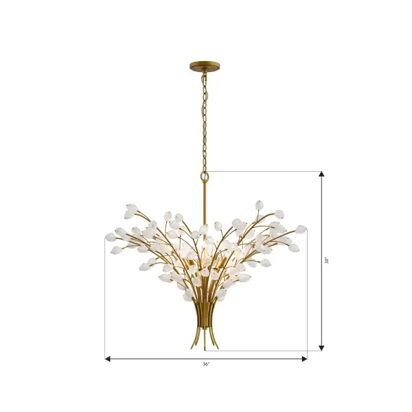 Ramus 36" 6-Light Chandelier in Legacy Brass - Image 4
