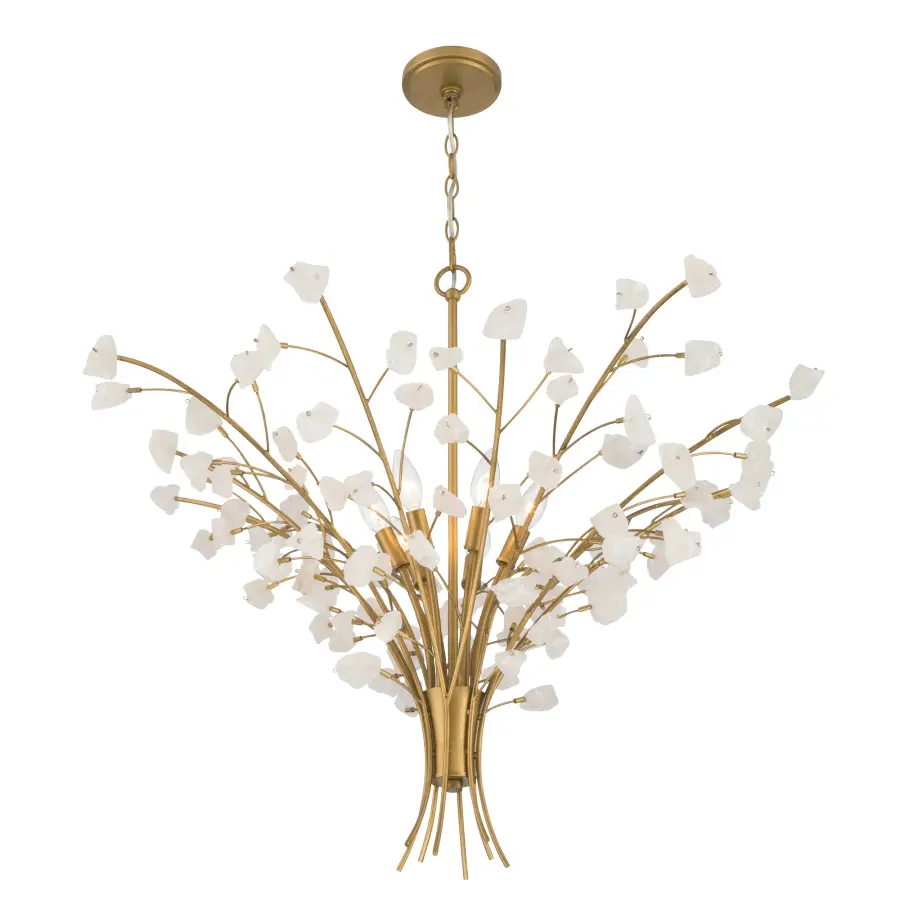 Ramus 36" 6-Light Chandelier in Legacy Brass - Image 8