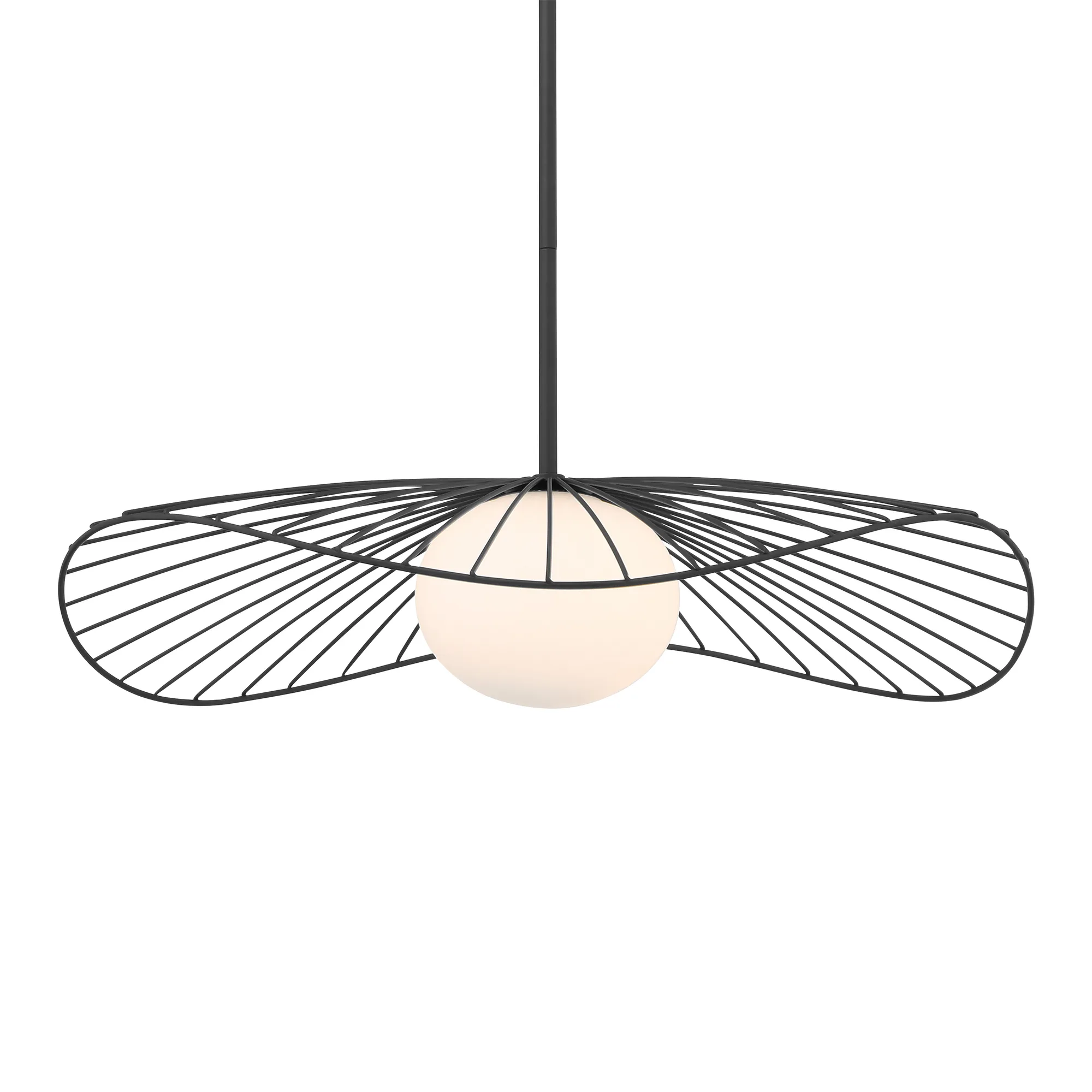 Langley 24" 1-Light Pendant in Dark Matte Black
