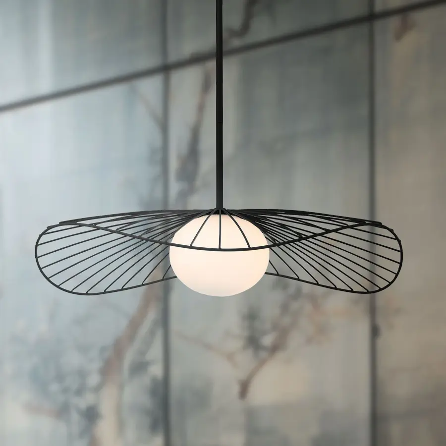Langley 24" 1-Light Pendant in Dark Matte Black - Image 5