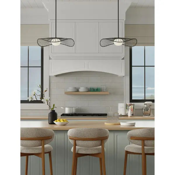 Langley 24" 1-Light Pendant in Dark Matte Black - Image 7