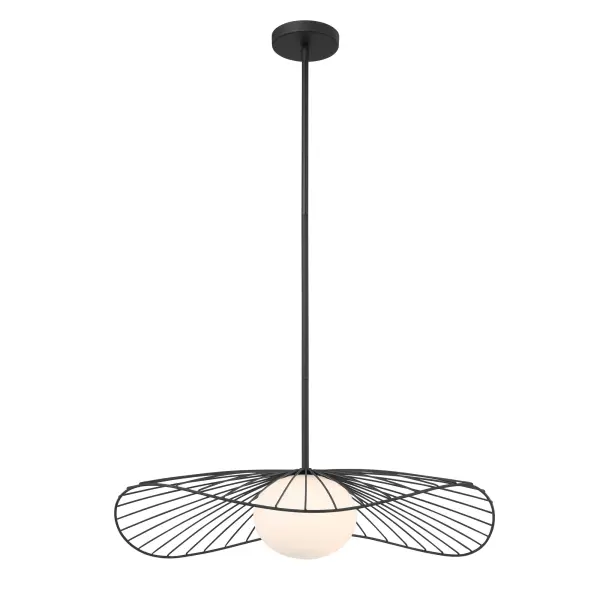 Langley 24" 1-Light Pendant in Dark Matte Black - Image 8