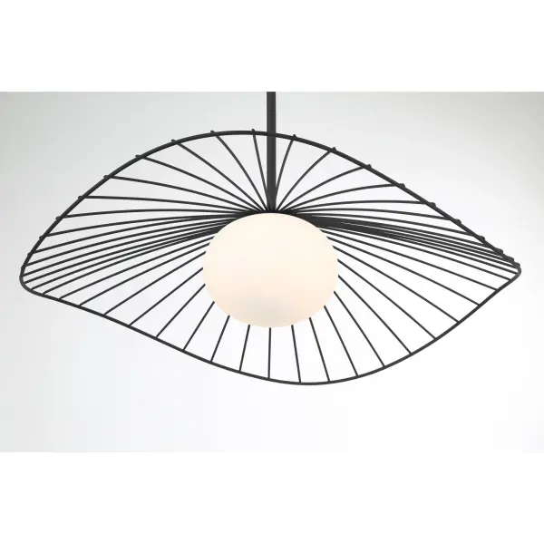 Langley 24" 1-Light Pendant in Dark Matte Black - Image 9