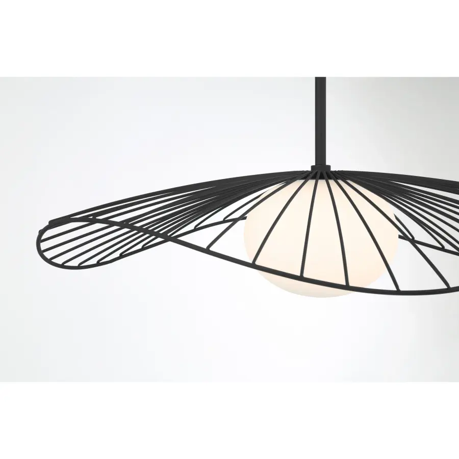Langley 24" 1-Light Pendant in Dark Matte Black - Image 10