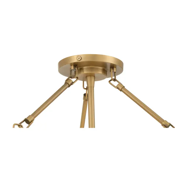 Halora 15.25" 3-Light Semi-Flush Mount in Legacy Brass - Image 5