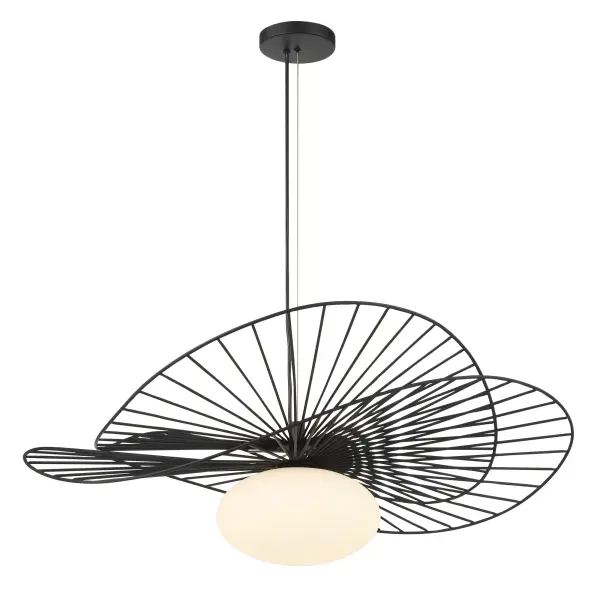 The Langley pendant combines clean modern lines with soft etched opal glass diffusion. Its 32-inch linear profile makes it ideal for kitchen islands and dining tables, while the dark matte black finish adds contemporary sophistication.