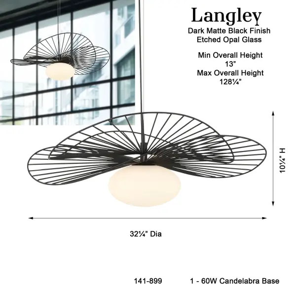 Langley 32.25" 1-Light Pendant - Image 3