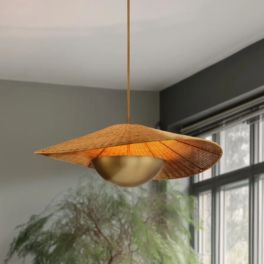 Nestor 36" 3-Light Pendant in Legacy Brass - Image 5