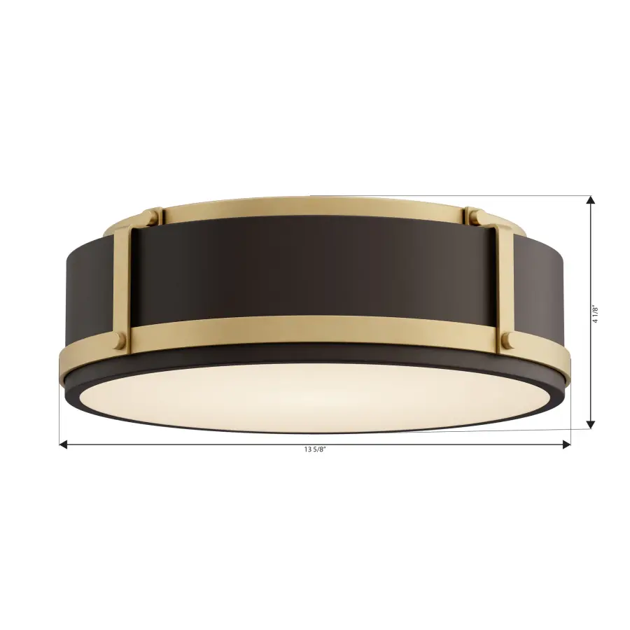 Lynca 13.75" 5CCT LED Flush Mount in Legacy Brass - Image 4