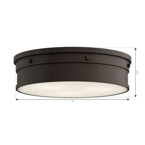 Marnex 13" 5CCT LED Flush Mount in Plated Dark Bronze - Image 3