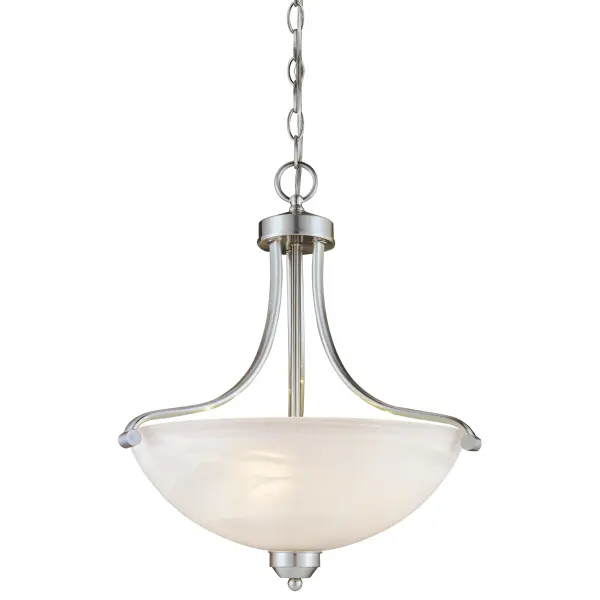 Paradox 3-Light Pendant in Brushed Nickel