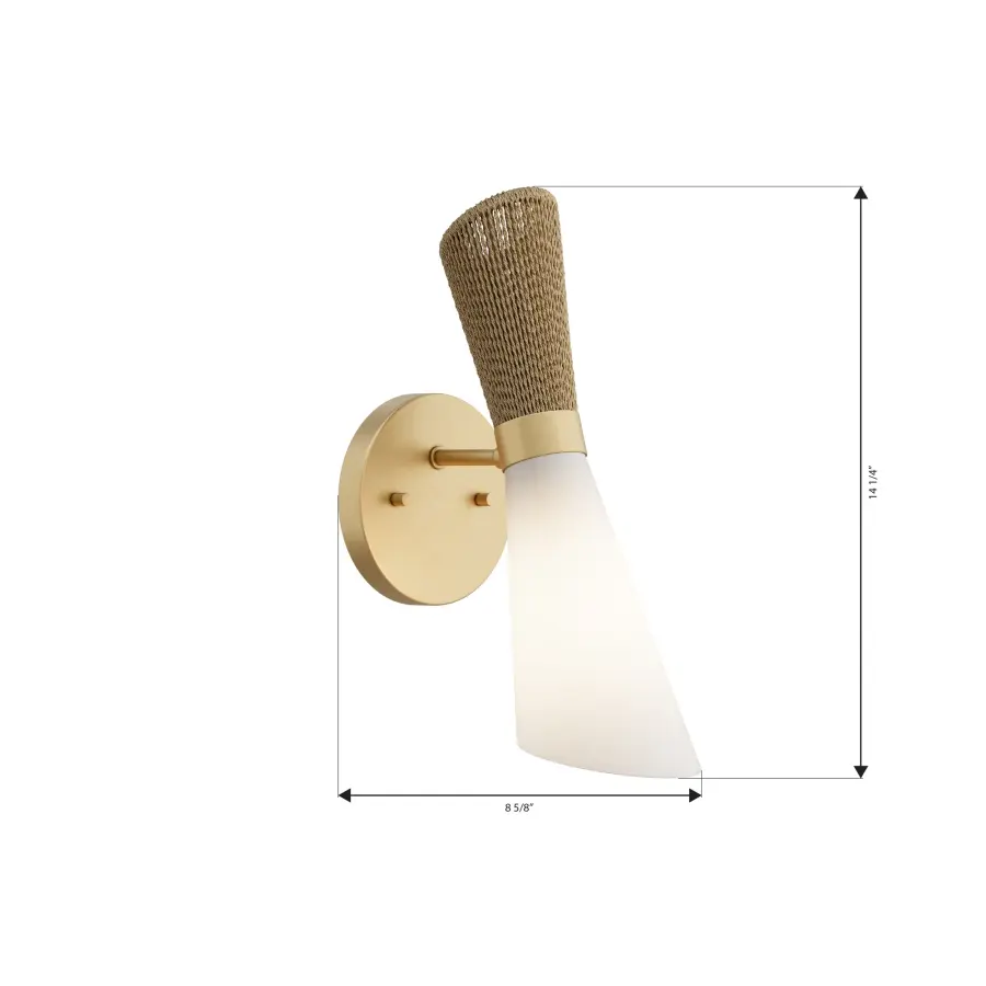 Vantrel 13.75" High 1-Light Wall Sconce in Legacy Brass - Image 2