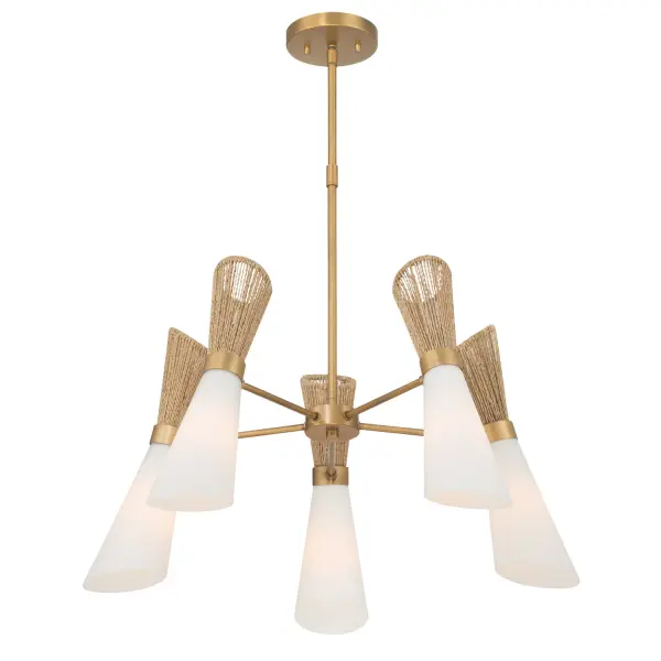 Vantrel 26.25" 5-Light Chandelier in Legacy Brass - Image 1