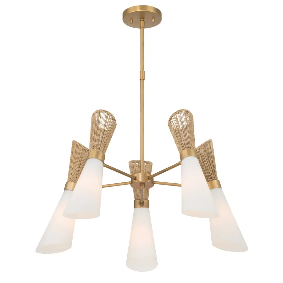Vantrel 26.25" 5-Light Chandelier in Legacy Brass - Image 1