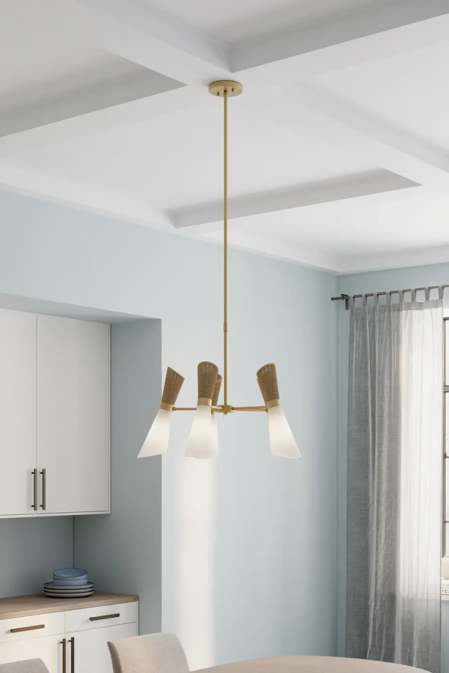 Vantrel 26.25" 5-Light Chandelier in Legacy Brass - Image 2
