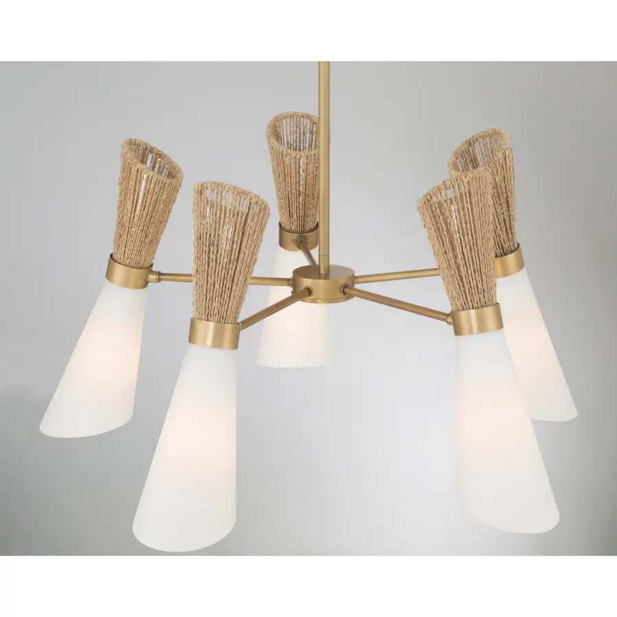 Vantrel 26.25" 5-Light Chandelier in Legacy Brass - Image 5