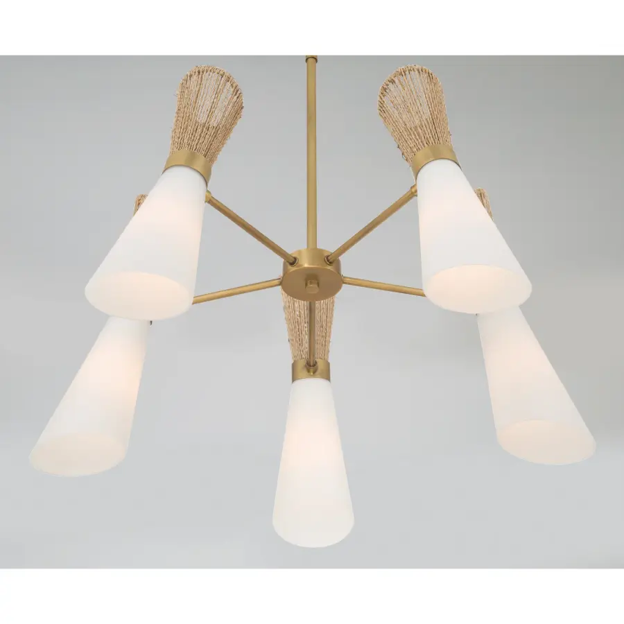 Vantrel 26.25" 5-Light Chandelier in Legacy Brass - Image 6