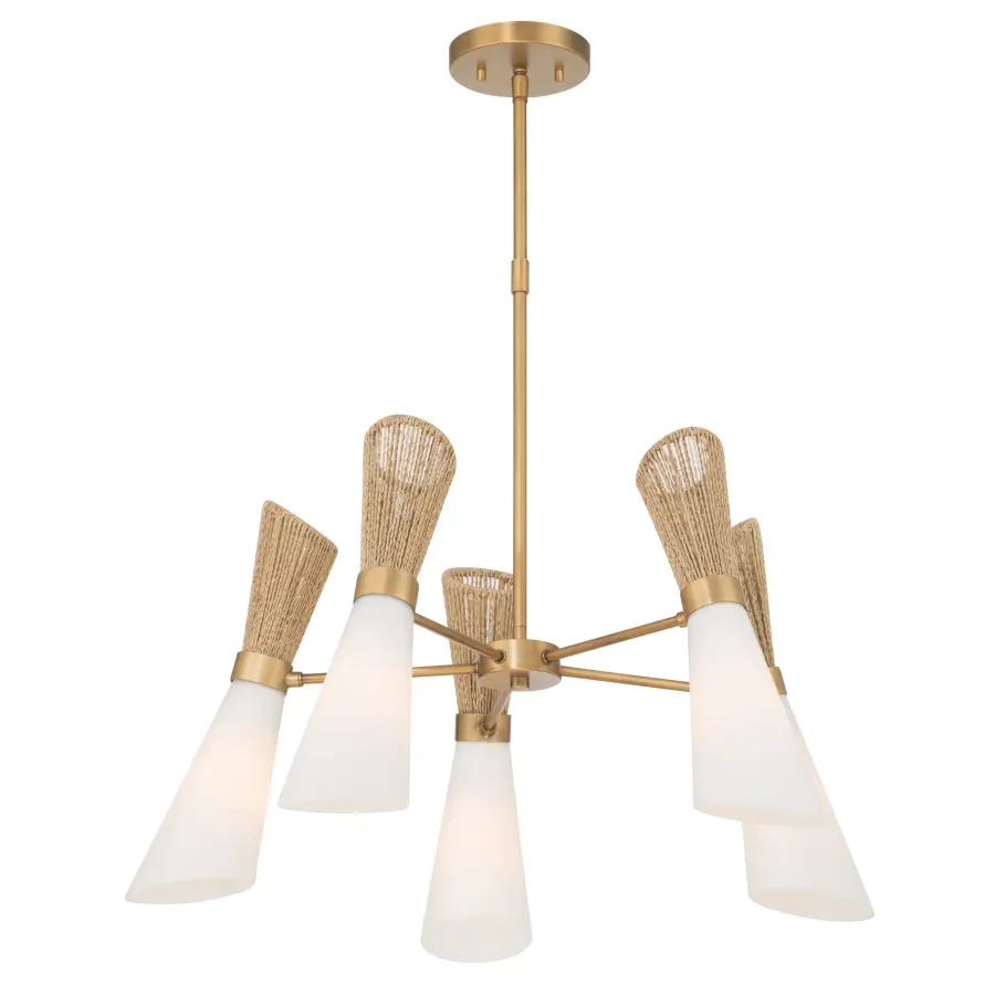 Vantrel 26.25" 5-Light Chandelier in Legacy Brass - Image 8