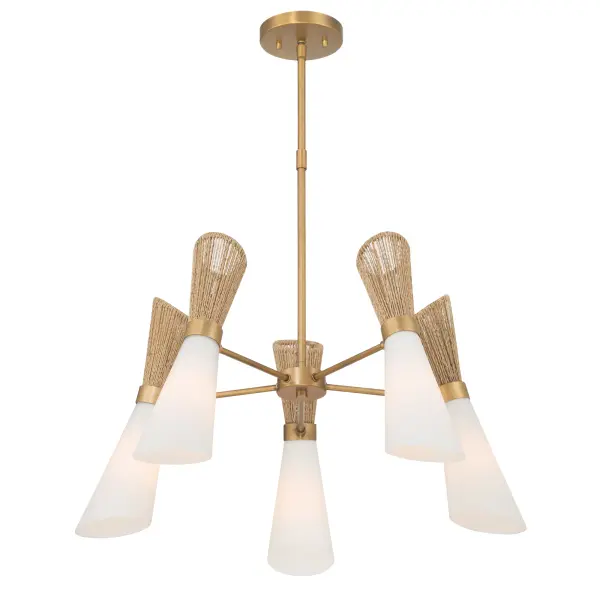 Vantrel 26.25" 5-Light Chandelier in Legacy Brass - Image 9