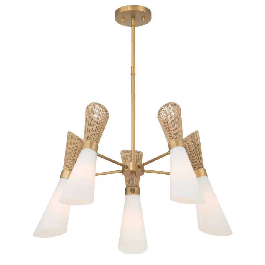 Vantrel 26.25" 5-Light Chandelier in Legacy Brass - Image 9