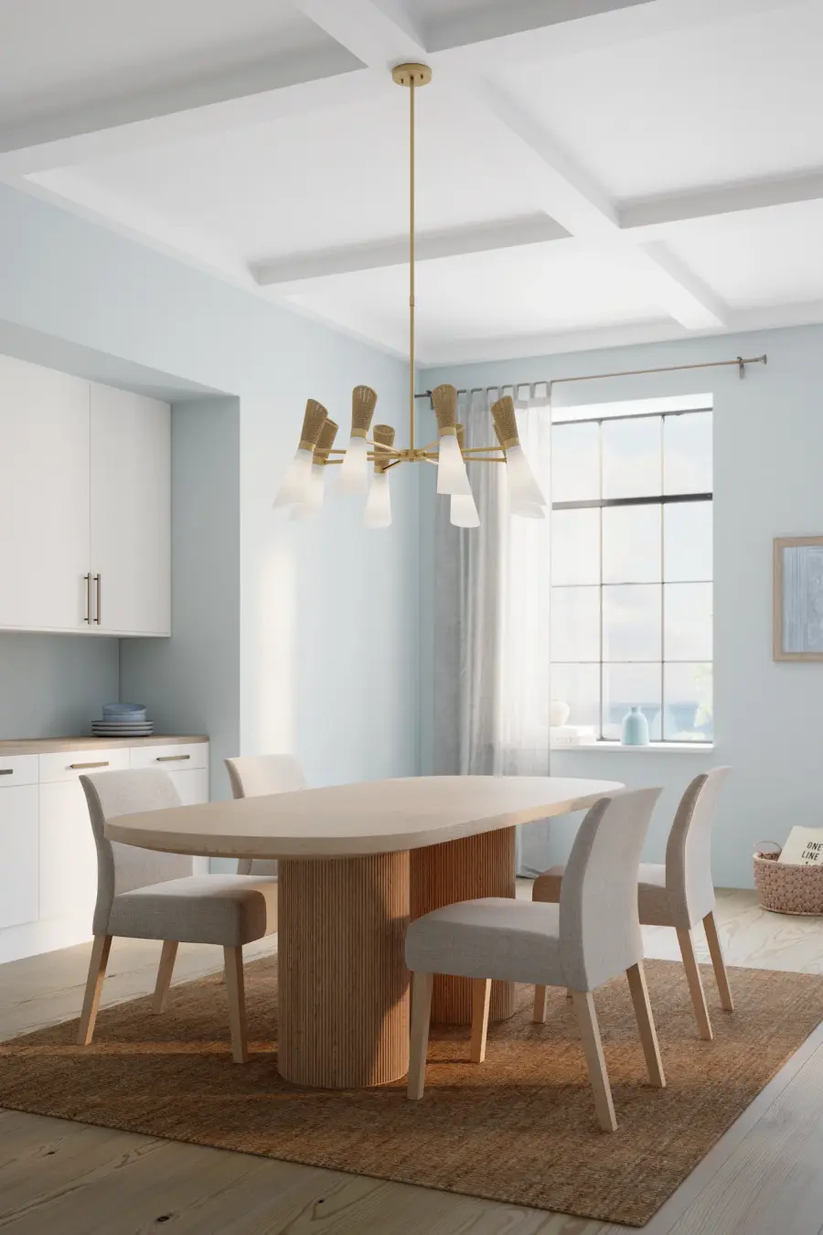 Vantrel 36" 8-Light Chandelier in Legacy Brass - Image 3