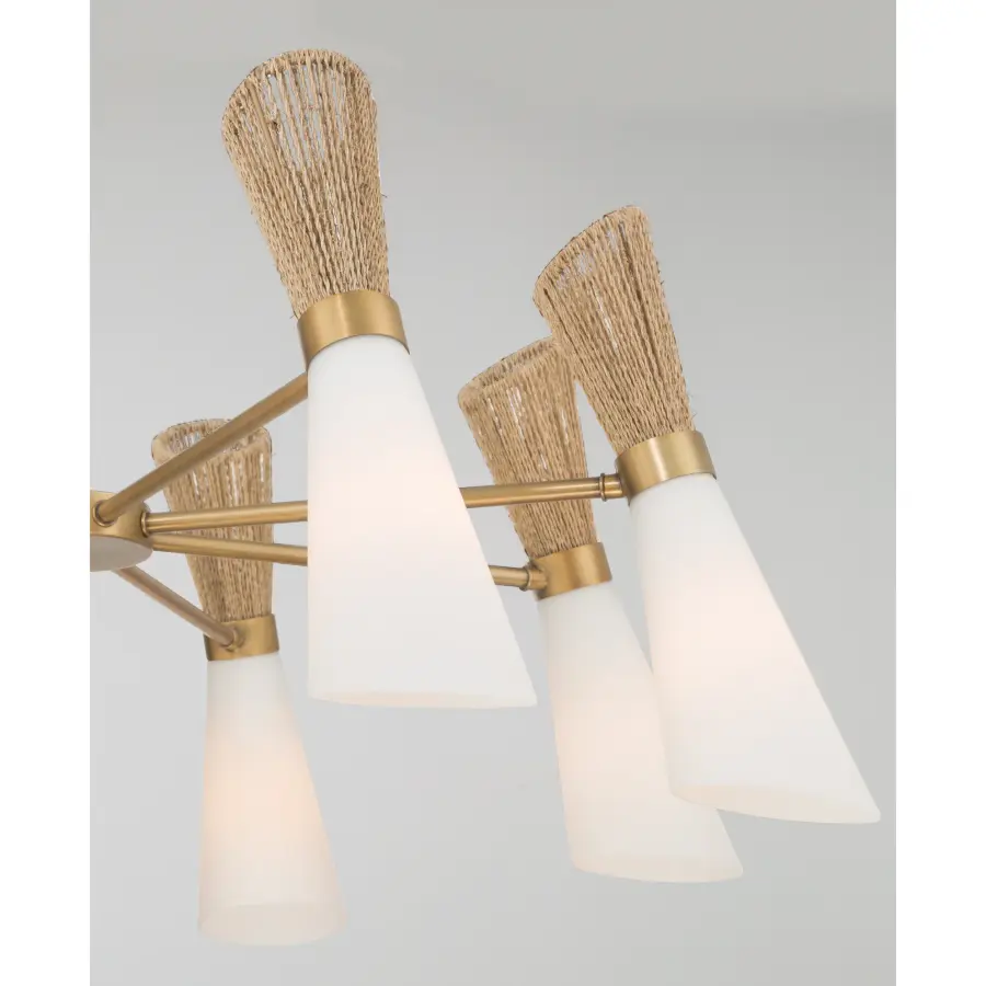 Vantrel 36" 8-Light Chandelier in Legacy Brass - Image 6